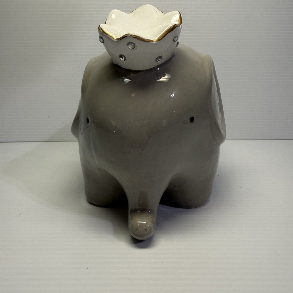 Coco Elephant Gray Child To Cherish Ceramic‎ Piggy Bank